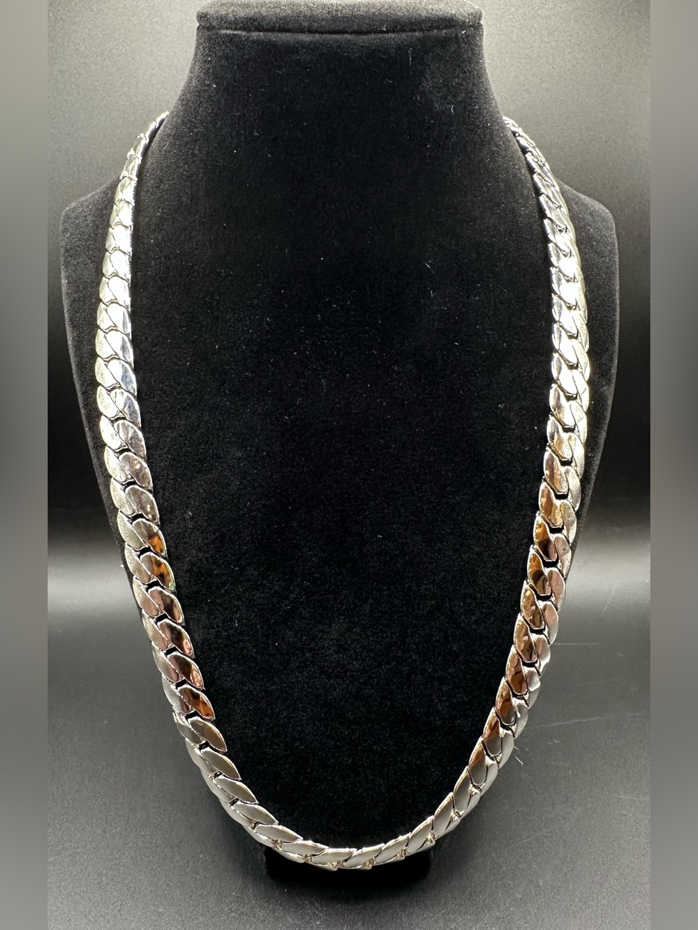 12mm Miami Cuban Link Chain - 14K White Gold Finish - 24” Heavy Box Lock
